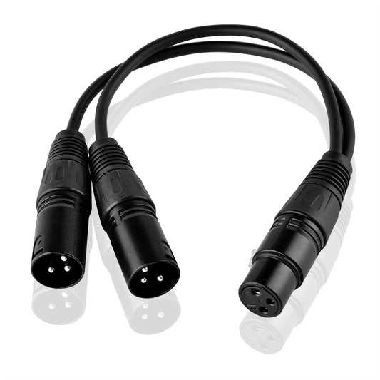 30cm Mikrofon Stecker Kabel 3pin XLR Female to Dual 2 XLR Male Stecker Y Splitte - Euroharry GmbH