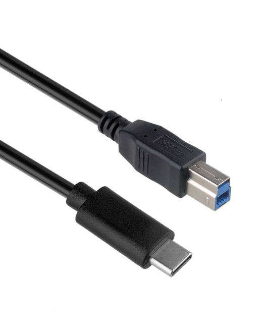 USB 3.0 Druckerkabel with USB B male to USB Type C connector, Euroharry GmbH, 100cm length for data transfer and charging.