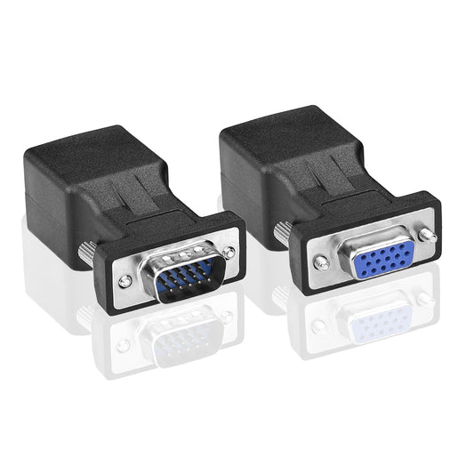 Euroharry GmbH VGA to RJ45 connector cable with DB15 15-pin VGA plug and RJ45 socket for extending video connections.