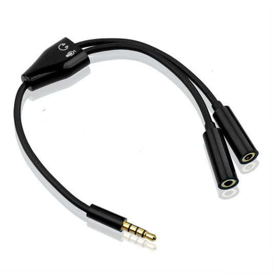 3,5 mm Stereo Audio Stecker auf 2 Weibliche Headset Mic TRRS Y Splitter Kabel Adapter - Euroharry GmbH