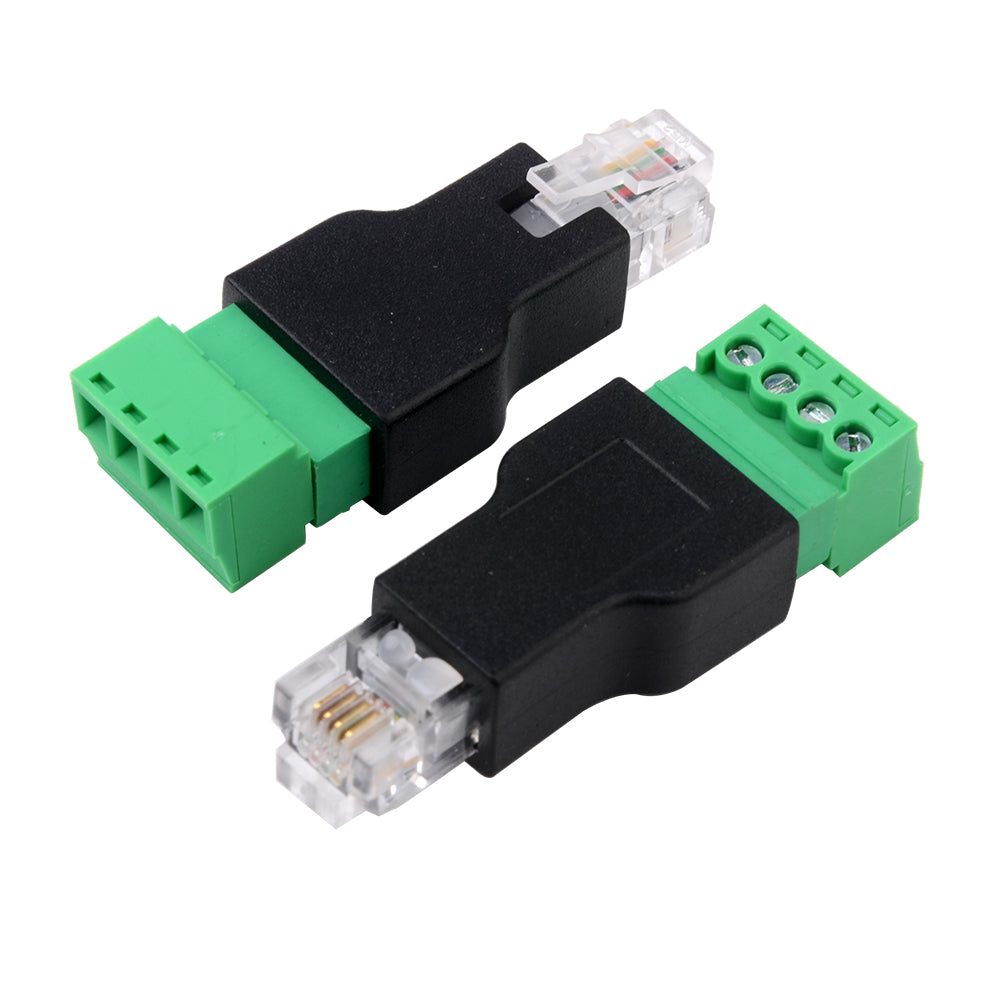 RJ11 6P4C 4 Pin Stecker, Ethernet-Stecker RJ11 Terminalblock Terminal Stecker