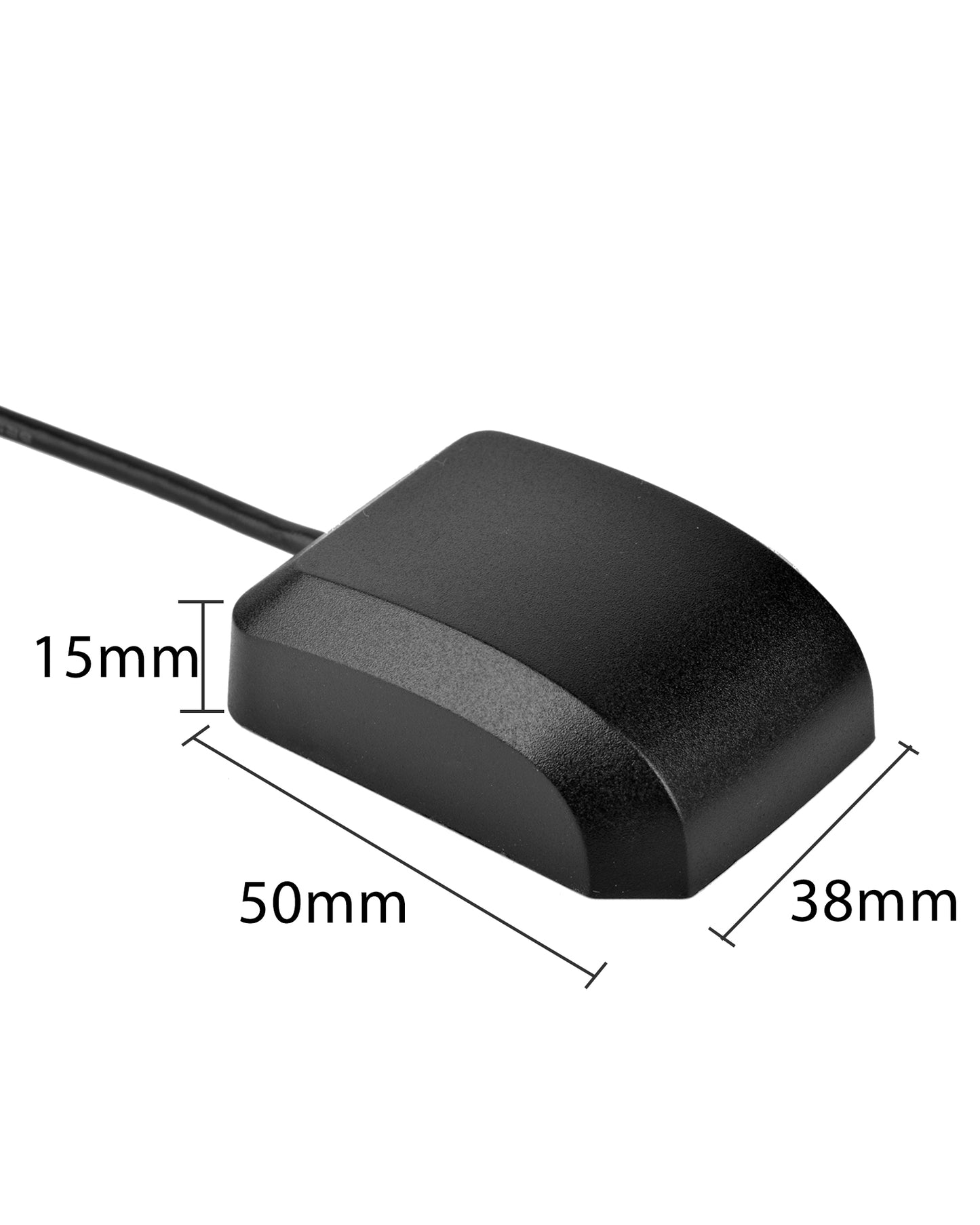 Waterproof auto GPS antenna with Fack-C connector for car stereo, GPS navigation, and IoT router systems by Euroharry GmbH.
