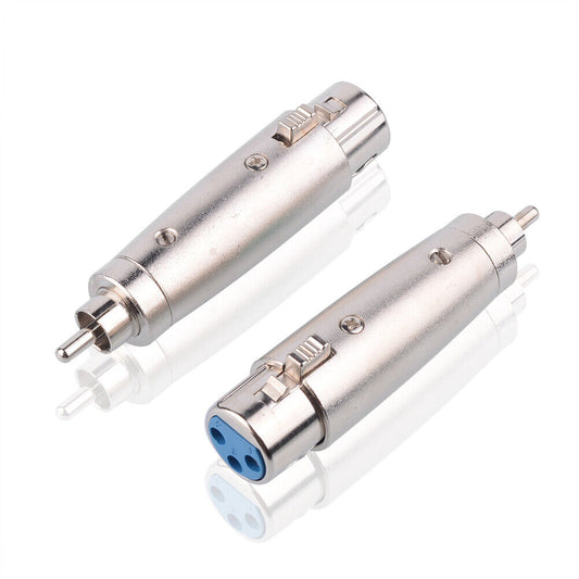 euroharry 2 Stück XLR Adapter XLR weiblich auf RCA Chinch männlich Profiware - Euroharry GmbH