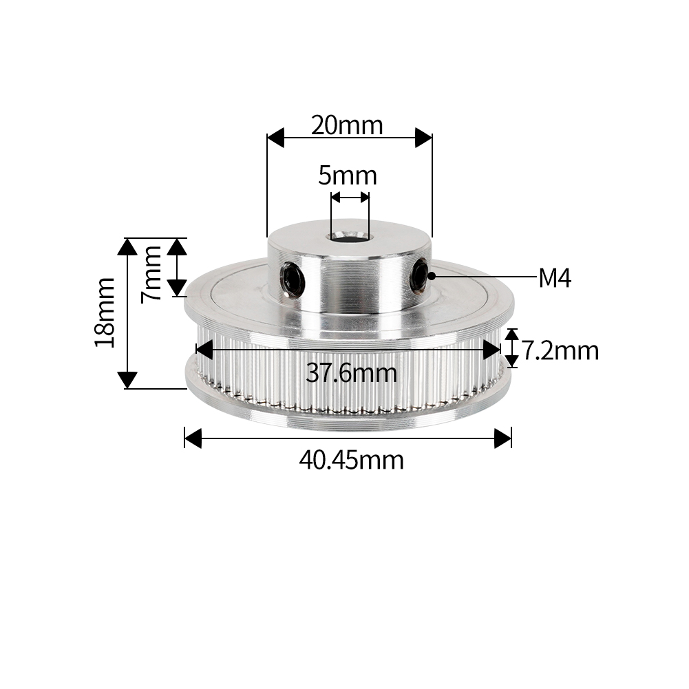 Euroharry 2 Stück GT2 Zahnriemenscheibe 5mm Bohrung Riemenscheibe Synchronrad GT2 Timing Pulley für 3D Drucker GT2 Zahnriemen 6mm Breite Gürtel - Euroharry GmbH