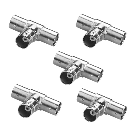 5 Stück BNC-T Triple 3X Buchse Adapter für Koax Koaxialkabel - Euroharry GmbH