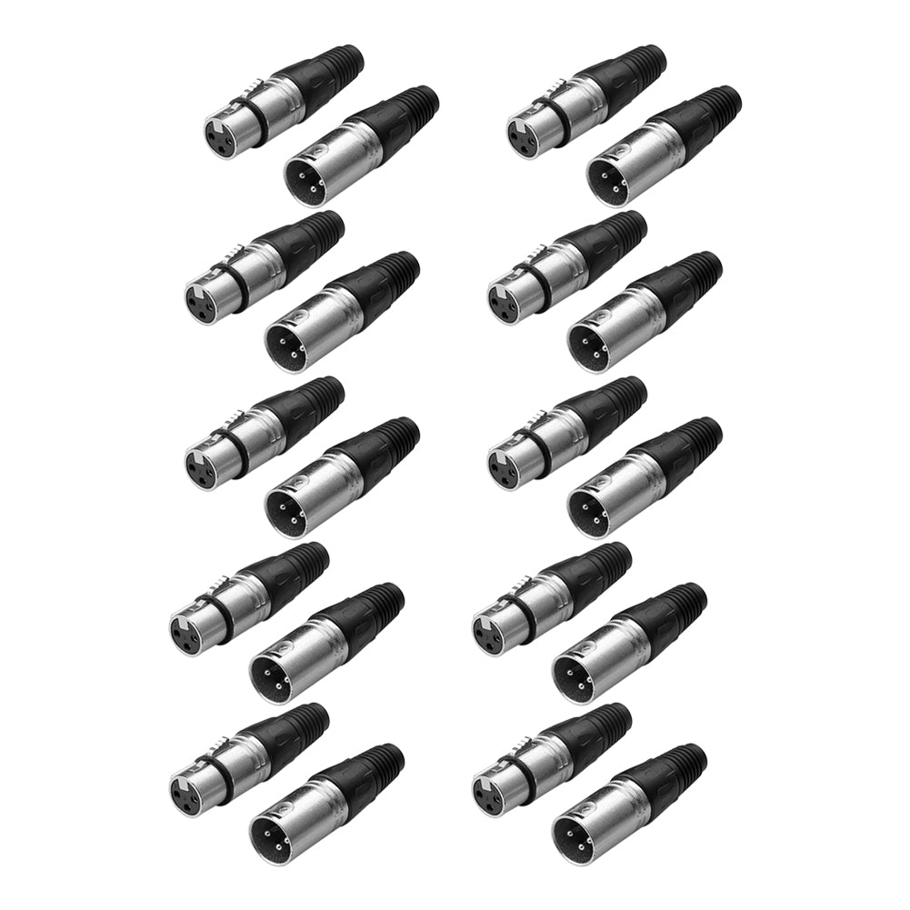 XLR Stecker Kupplung Stecker Buchse Mikrofonkabel 3 polig DMX Kabel Set - Euroharry GmbH