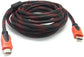 Euroharry 5M 15FT black HDMI cable with gold connectors for PS3, HDTV, Blu-ray, supporting 1080p resolution.
