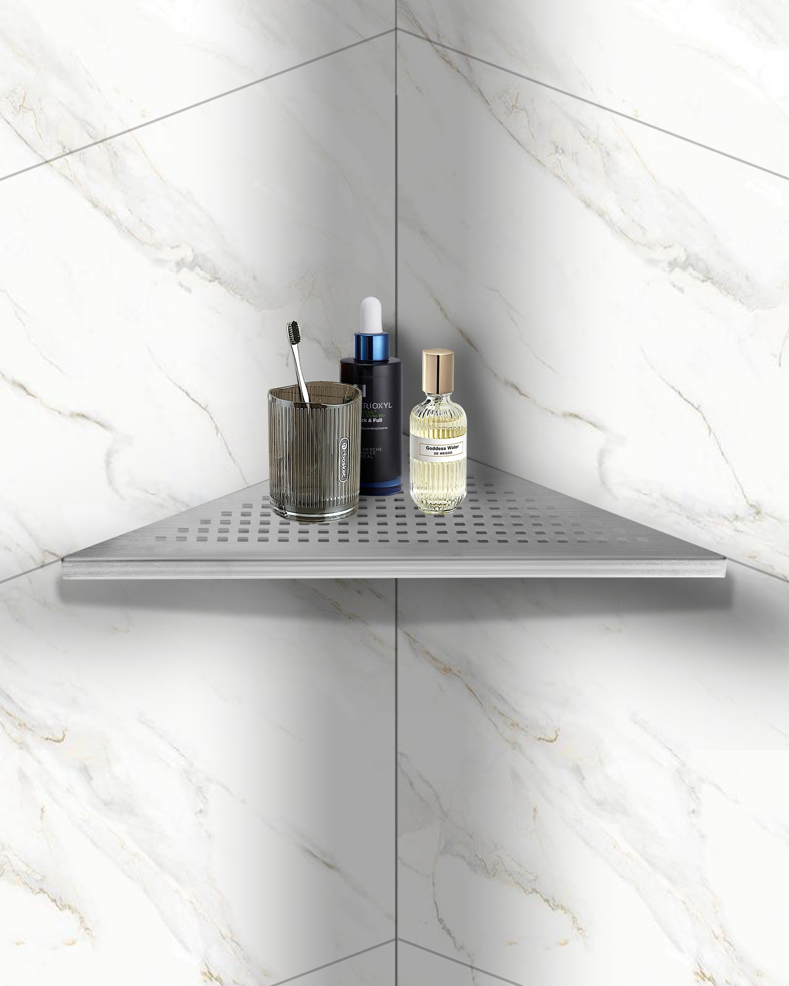 Eckablage Duschablage Edelstahl Duschkorb Eingebaute Duschkorb für Badezimmer Shampoo Halter - Euroharry GmbH