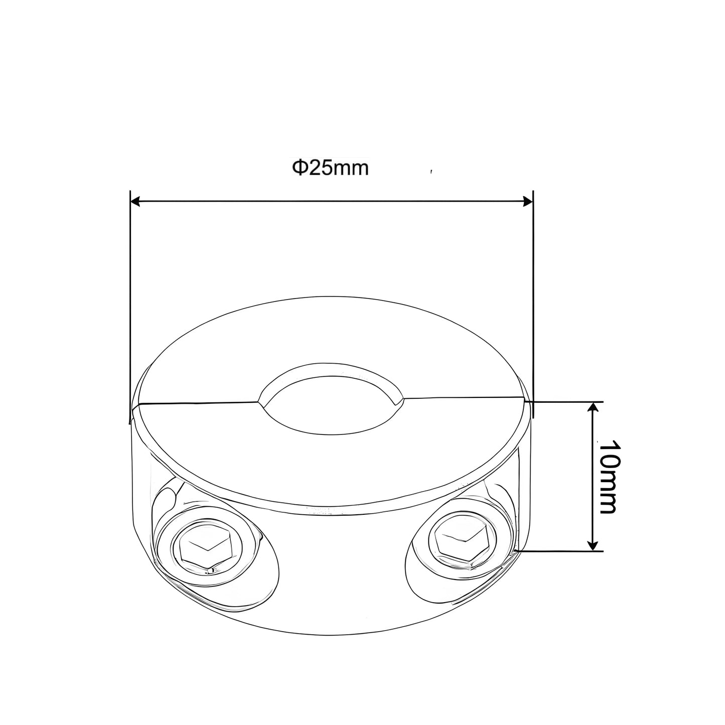 4 Stück Clamp Clamps Aluminium Alloy Screw Wave Mounting Ring Wave Collar Clamp Clamps for Robot Technical Equipment Lawn Tractor Garage Doors Storage Tools