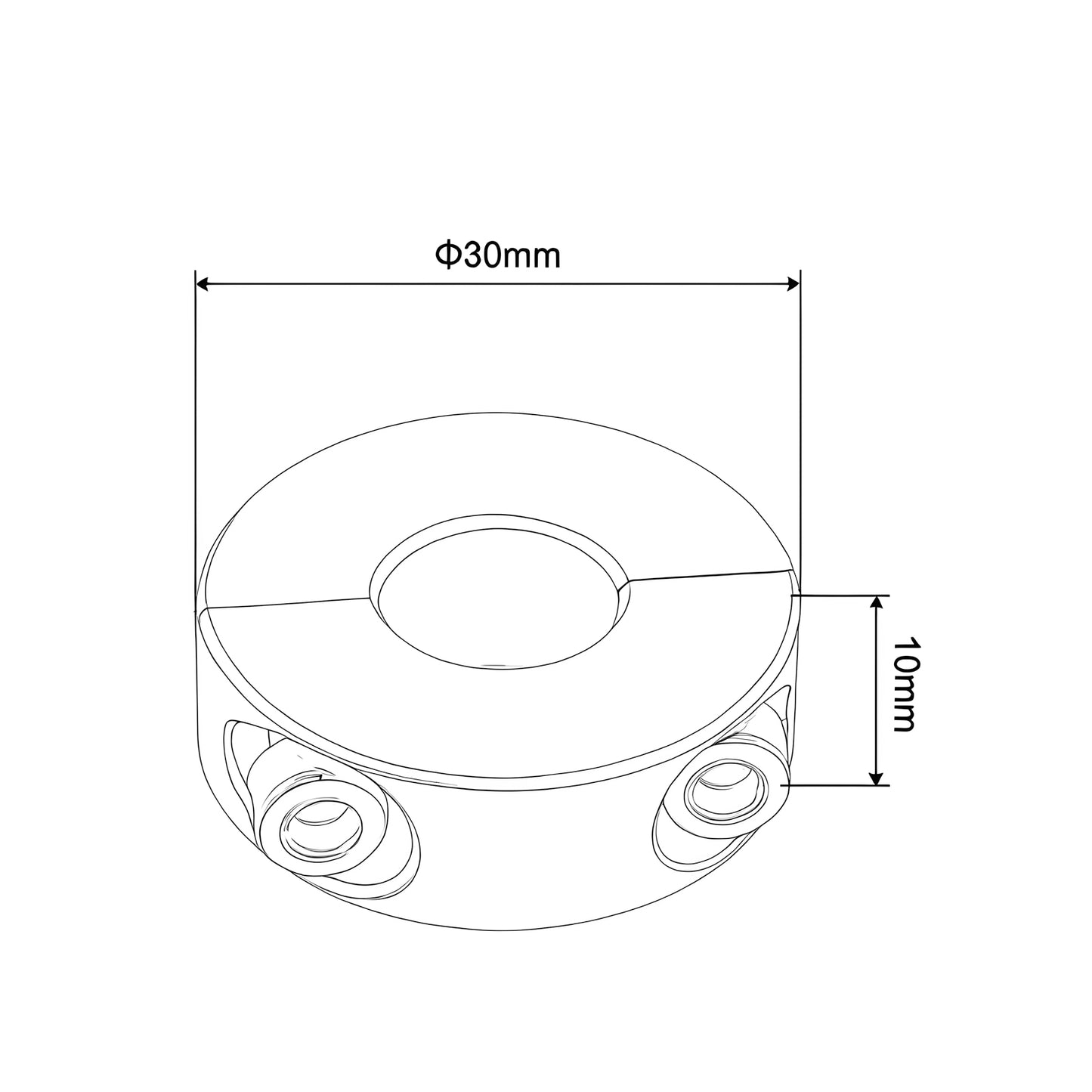 4 Stück Clamp Clamps Aluminium Alloy Screw Wave Mounting Ring Wave Collar Clamp Clamps for Robot Technical Equipment Lawn Tractor Garage Doors Storage Tools