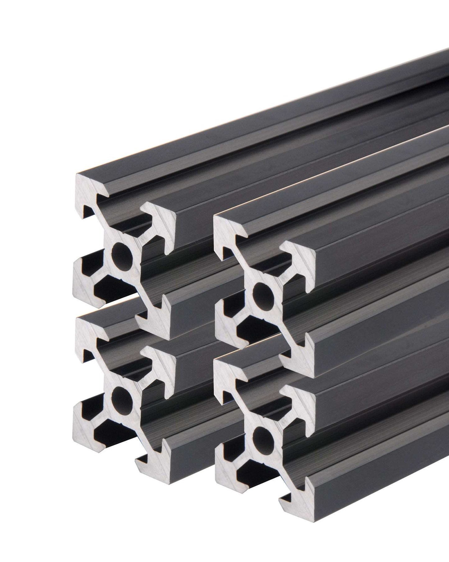 4 Stück 2020 V Typ Schwarz Europäischer Standard Eloxierte Linearschiene Aluminiumprofilextrusion für DIY 3D-Drucker und CNC-Maschinen