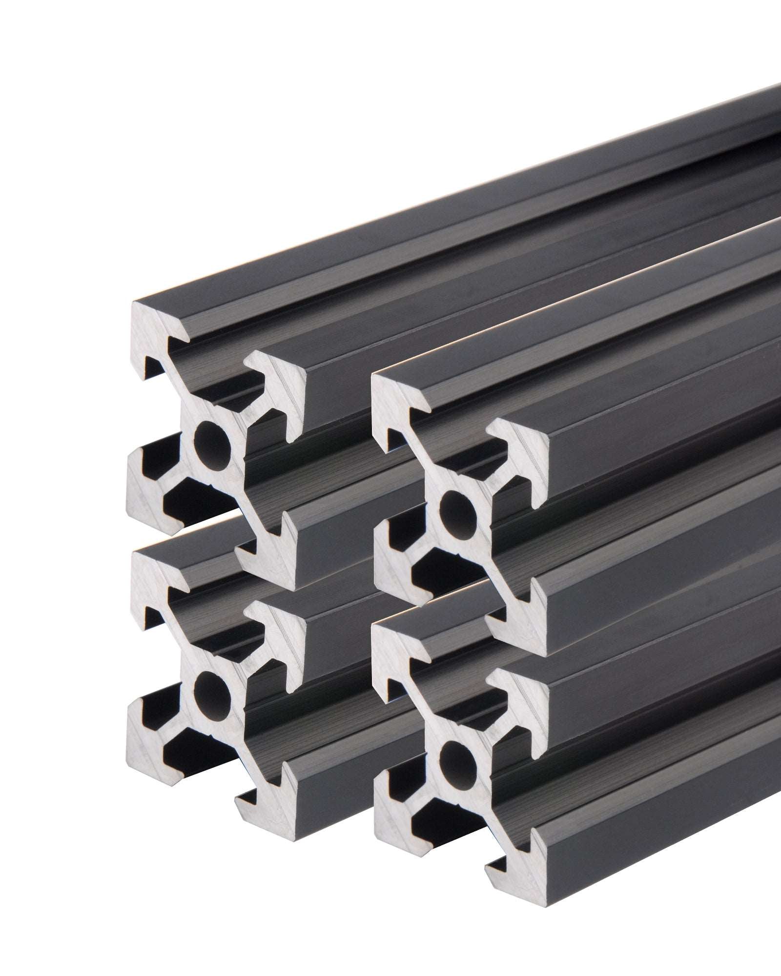 4 Stück 2020 V Typ Schwarz Europäischer Standard Eloxierte Linearschiene Aluminiumprofilextrusion für DIY 3D-Drucker und CNC-Maschinen