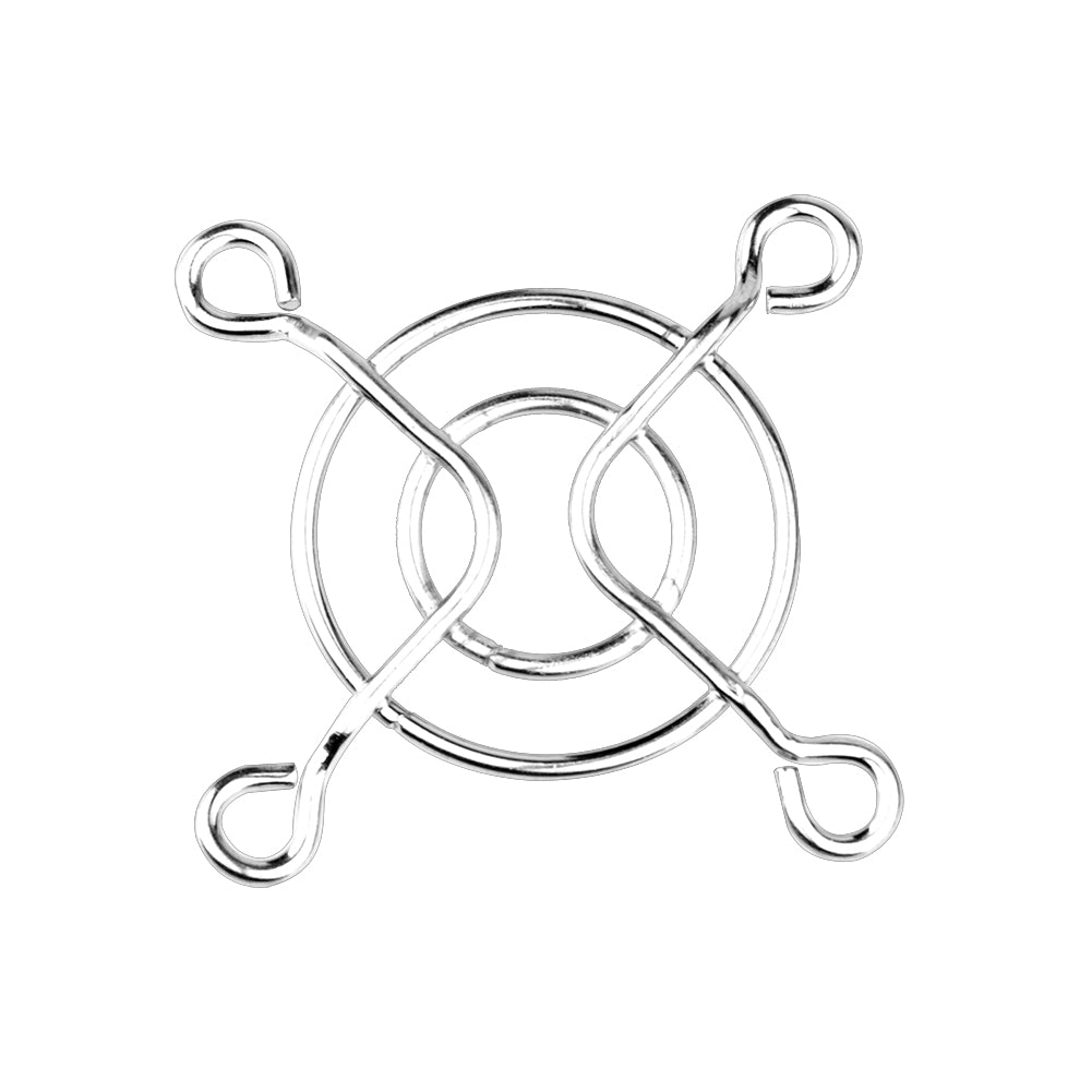 Set of 5 Euroharry GmbH metallic computer case fan finger guards, 40x40mm size, with protective grills for safety.