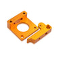 Aluminium MK8 extruder holder for 3D printers like RepRap Mendel, designed for DIY 3D printer upgrades and repairs.