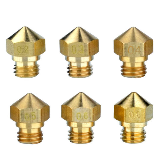 6 Stück 0,2mm-0,8mm M7 Düse Nozzle 3D-Drucker für MK10 Hotends Extruder - Euroharry GmbH