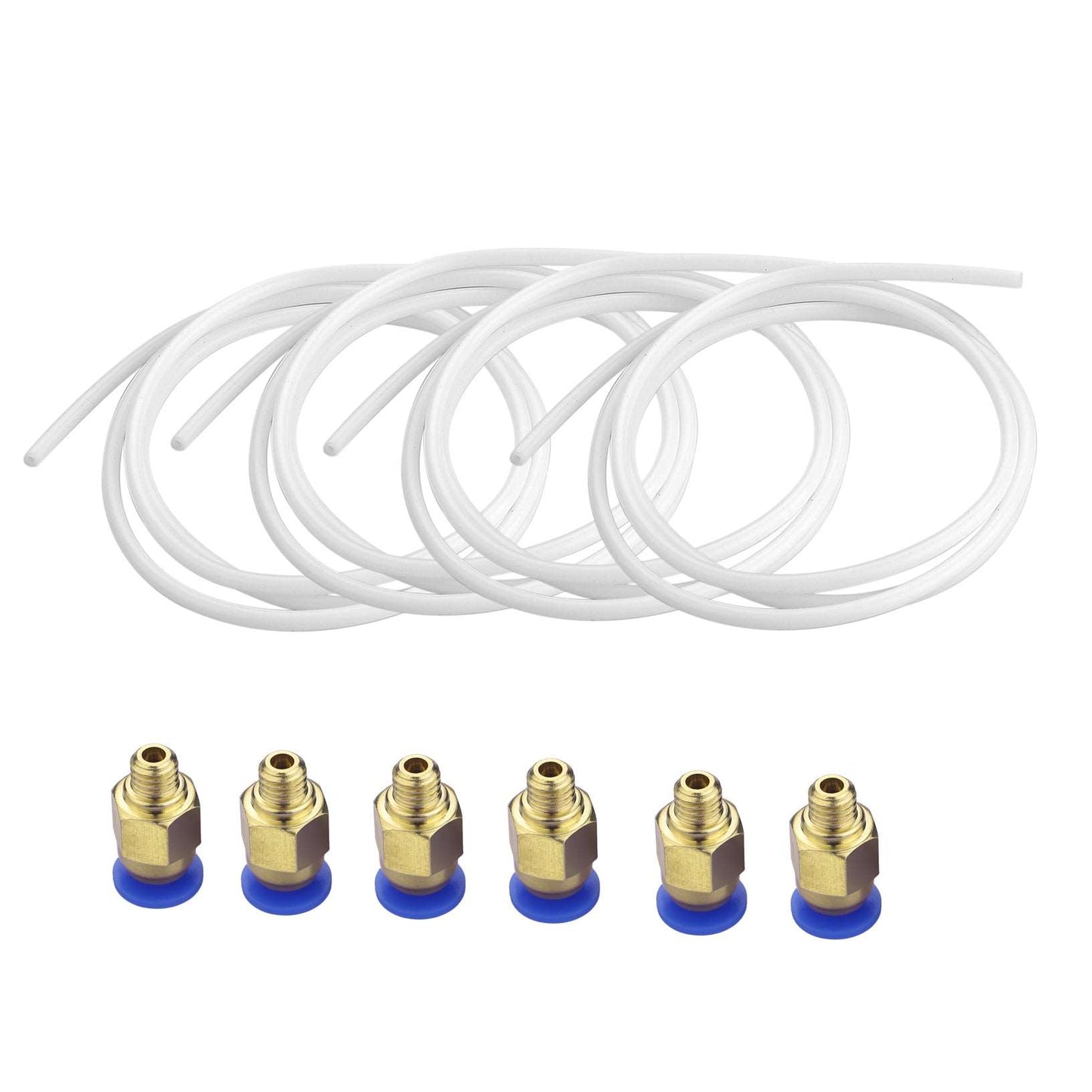4 x PTFE Teflon Schlauch Tube Weiß+ 6xPC4-M6 Pneumatische Schnellverschraubung - Euroharry GmbH