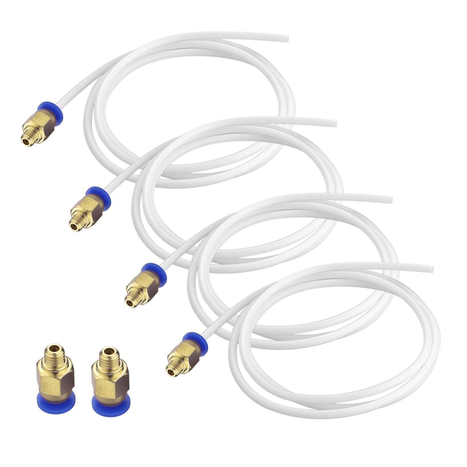 4 x PTFE Teflon Schlauch Tube Weiß+ 6xPC4-M6 Pneumatische Schnellverschraubung - Euroharry GmbH