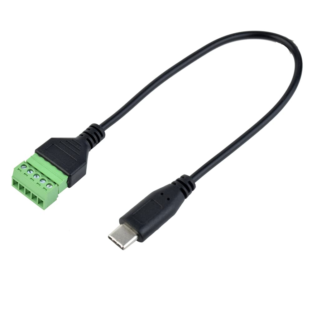 USB Typ C / USB 2.0 male/female zu 5-Pin-Schraubklemme Block Stecker Adapter(euroharry) - Euroharry GmbH