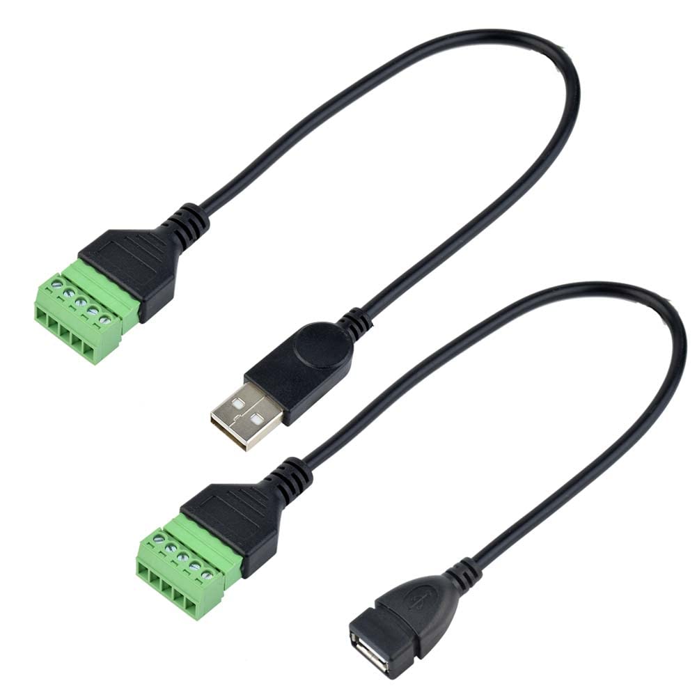 USB Typ C / USB 2.0 male/female zu 5-Pin-Schraubklemme Block Stecker Adapter(euroharry) - Euroharry GmbH