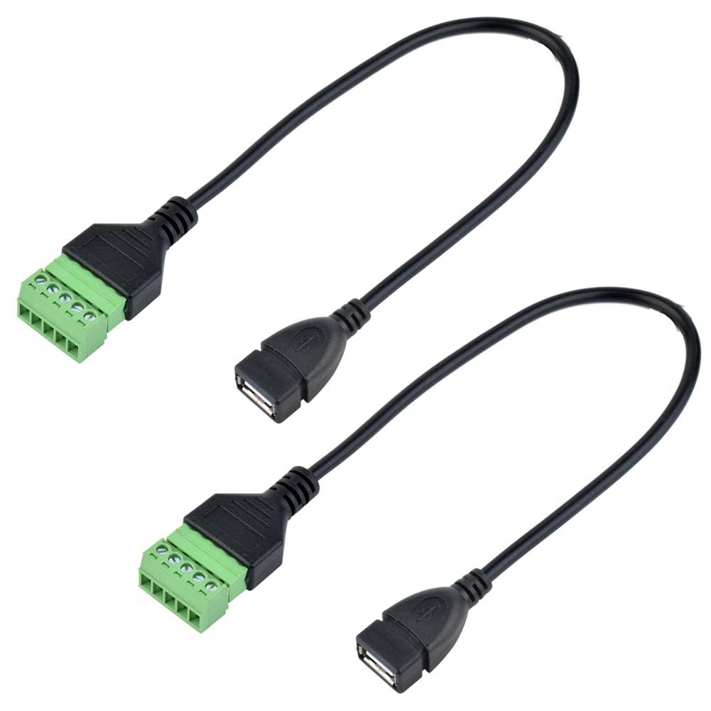 USB Typ C / USB 2.0 male/female zu 5-Pin-Schraubklemme Block Stecker Adapter(euroharry) - Euroharry GmbH