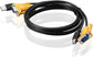 Schwarz 135CM 2-in-1 SVGA VGA USB KVM Kabel Stecker-Stecker