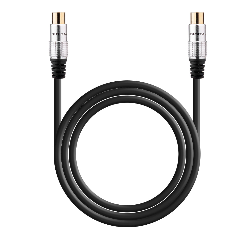 Euroharry GmbH TV antenna coaxial cable with coax plug and socket, premium OFC copper for reliable TV signal connection