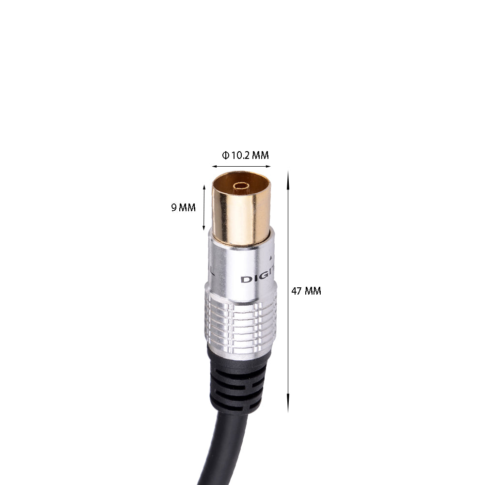 Euroharry GmbH premium OFC coaxial TV antenna cable with coax connector and coupling for high-quality signal transmission.