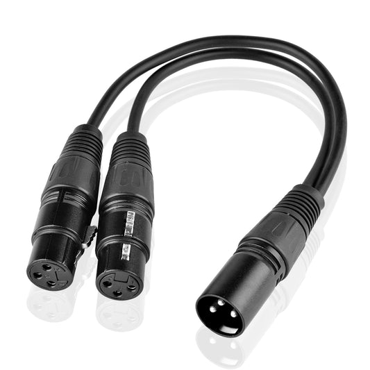 30cm Mikrofon Stecker Kabel 3pin XLR Male to Dual 2 XLR Female Stecker Y Splitte - Euroharry GmbH