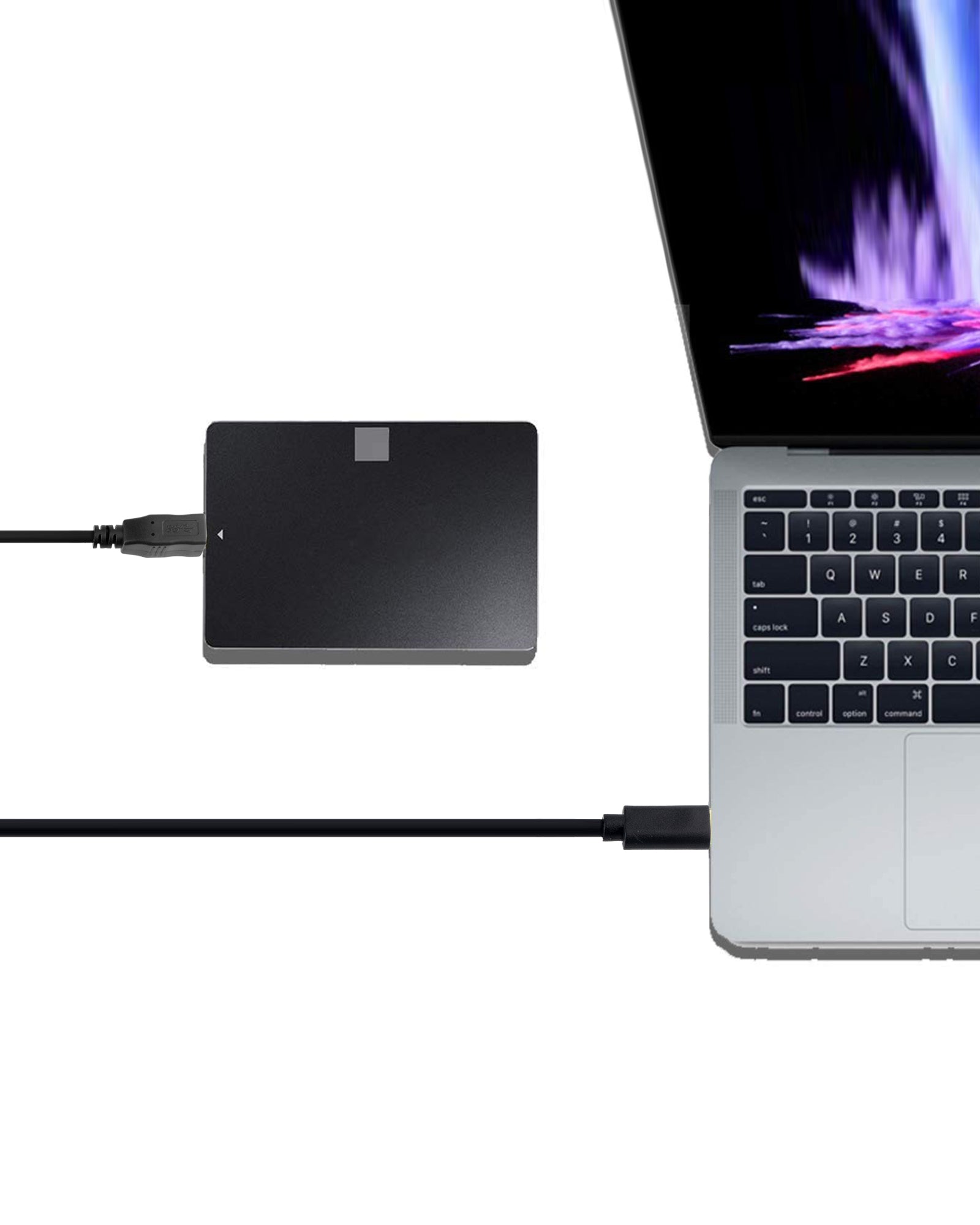 Euroharry GmbH 100cm USB 3.0 Druckerkabel with USB B plug to USB Type C, ideal for fast data transfer and device charging