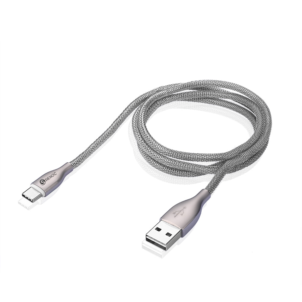 Typ A USB 2.0 auf Typ C 3.1 Daten Schnelllade kabel aus Edelstahl - Euroharry GmbH