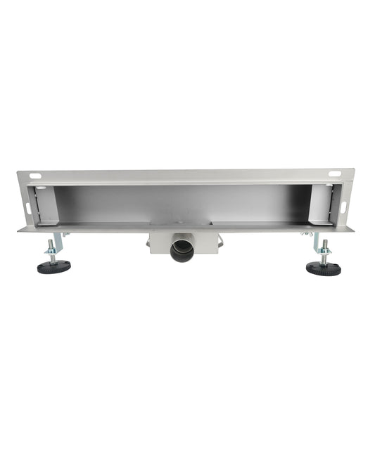 Duschrinne, Edelstahl Komplettset Wandablauf Wandmontage Befliesbar Haarsieb Rinne mit Siphon Montagefüße Inklusive Doppelkammer Bodenablauf - Euroharry GmbH
