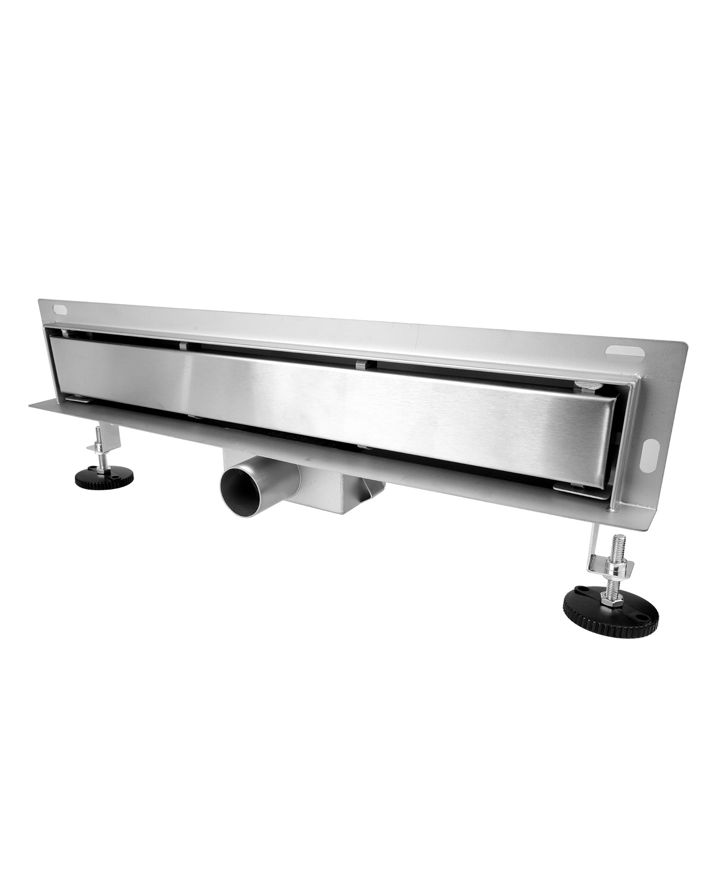 Duschrinne, Edelstahl Komplettset Wandablauf Wandmontage Befliesbar Haarsieb Rinne mit Siphon Montagefüße Inklusive Doppelkammer Bodenablauf - Euroharry GmbH