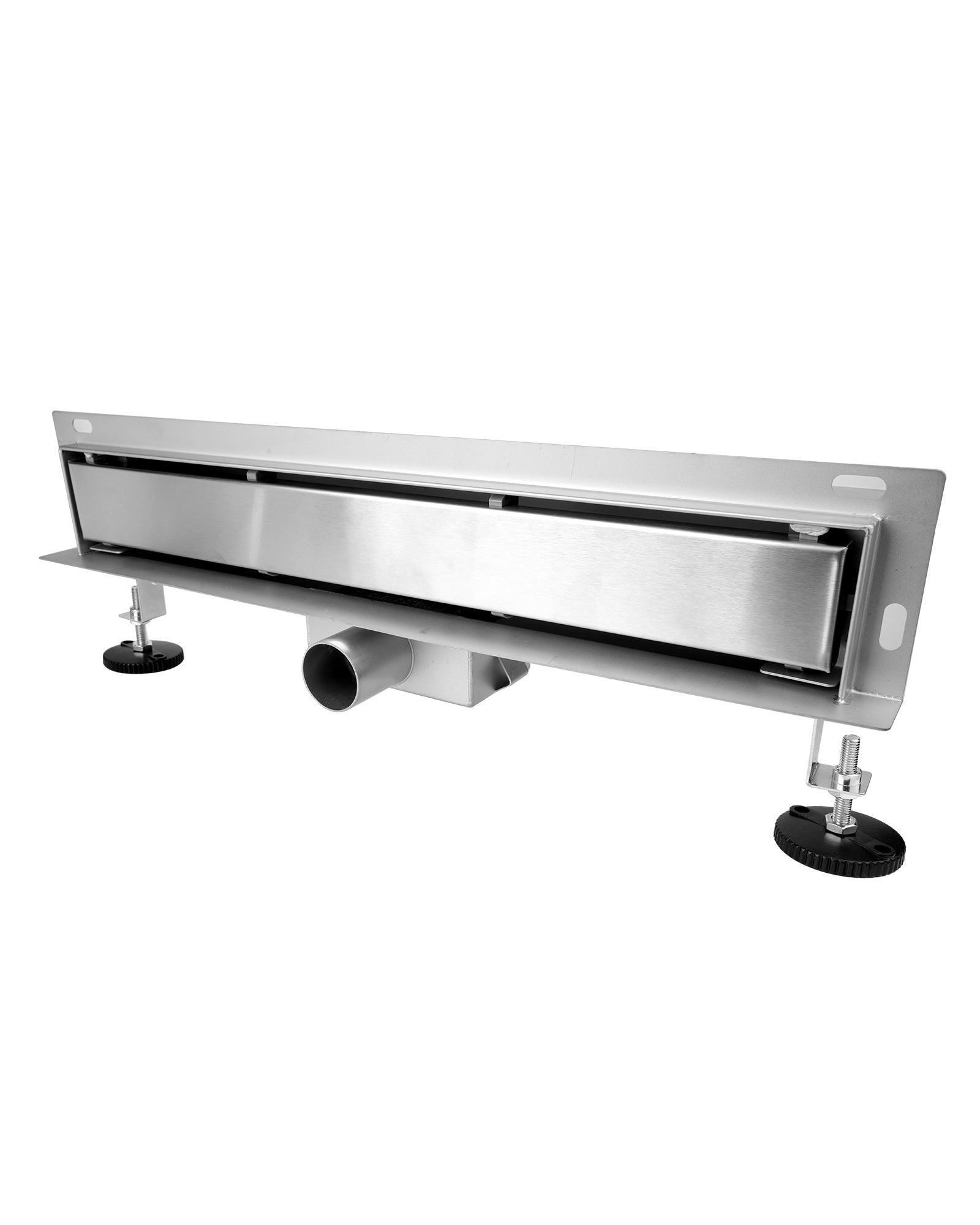 Duschrinne, Edelstahl Komplettset Wandablauf Wandmontage Befliesbar Haarsieb Rinne mit Siphon Montagefüße Inklusive Doppelkammer Bodenablauf - Euroharry GmbH