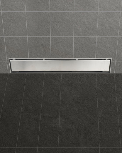 Duschrinne, Edelstahl Komplettset Wandablauf Wandmontage Befliesbar Haarsieb Rinne mit Siphon Montagefüße Inklusive Doppelkammer Bodenablauf - Euroharry GmbH