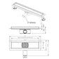 Edelstahl Duschrinne Bodenablauf Abflussrinne -360° Befliesbar - Euroharry GmbH