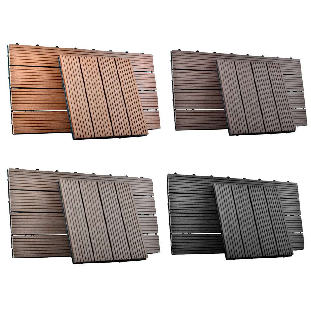 1 Stuck 30x30cm oder 60x30 cm WPC Fliese Terrassenfliesen Klickfliese Terrasse Holz Holzfliese balkonfliesen Terrasse - Euroharry GmbH