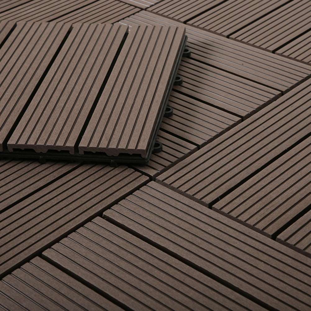 1 Stuck 30x30cm oder 60x30 cm WPC Fliese Terrassenfliesen Klickfliese Terrasse Holz Holzfliese balkonfliesen Terrasse - Euroharry GmbH