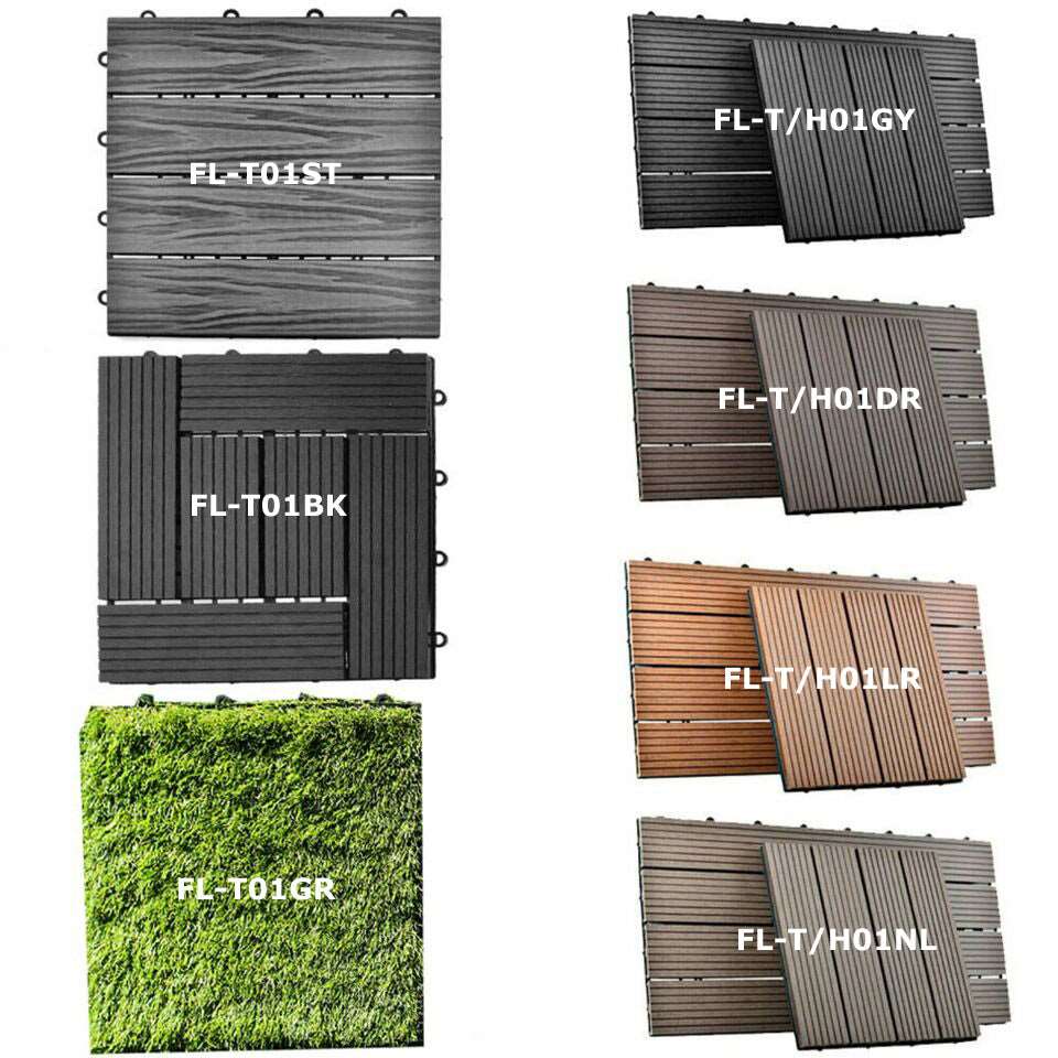 1 Stuck 30x30cm oder 60x30 cm WPC Fliese Terrassenfliesen Klickfliese Terrasse Holz Holzfliese balkonfliesen Terrasse - Euroharry GmbH