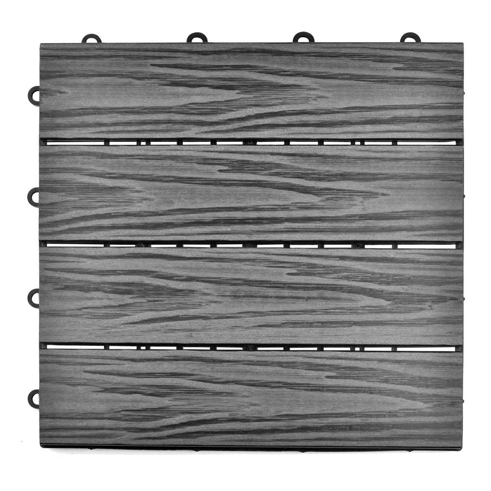 1 Stuck 30x30cm oder 60x30 cm WPC Fliese Terrassenfliesen Klickfliese Terrasse Holz Holzfliese balkonfliesen Terrasse - Euroharry GmbH