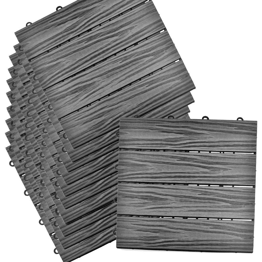 1㎡ 30x30 cm WPC Fliese Terrassenfliesen Klickfliese balkonfliesen - Euroharry GmbH