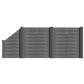WPC Zaun Garten Sichtschutzzaun Komplettset by Euroharry GmbH, featuring durable grey WPC fencing panels and posts.