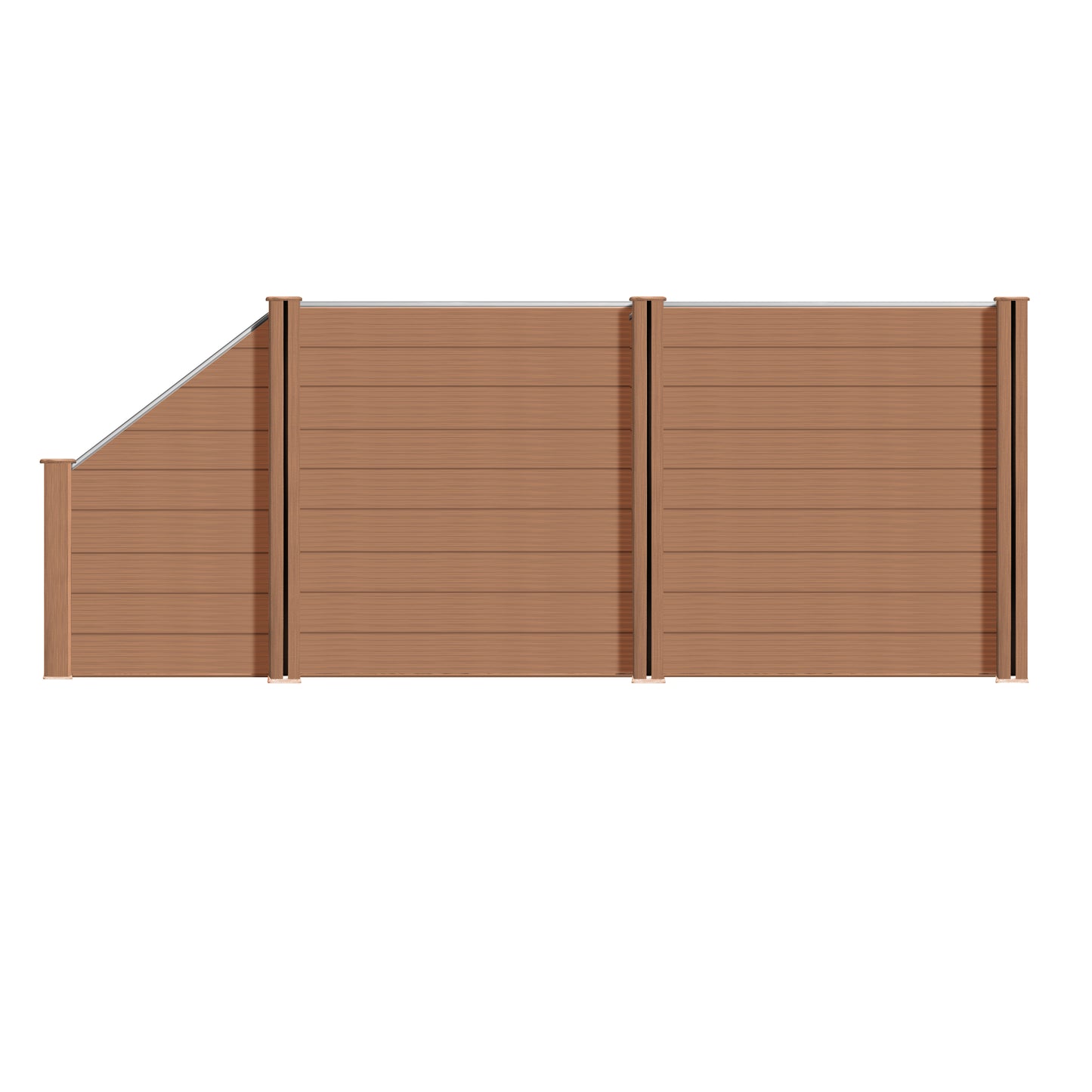 WPC Zaun Garten Sichtschutzzaun Komplettset from Euroharry GmbH, showing the wooden composite fence panels for privacy and garden decoration.