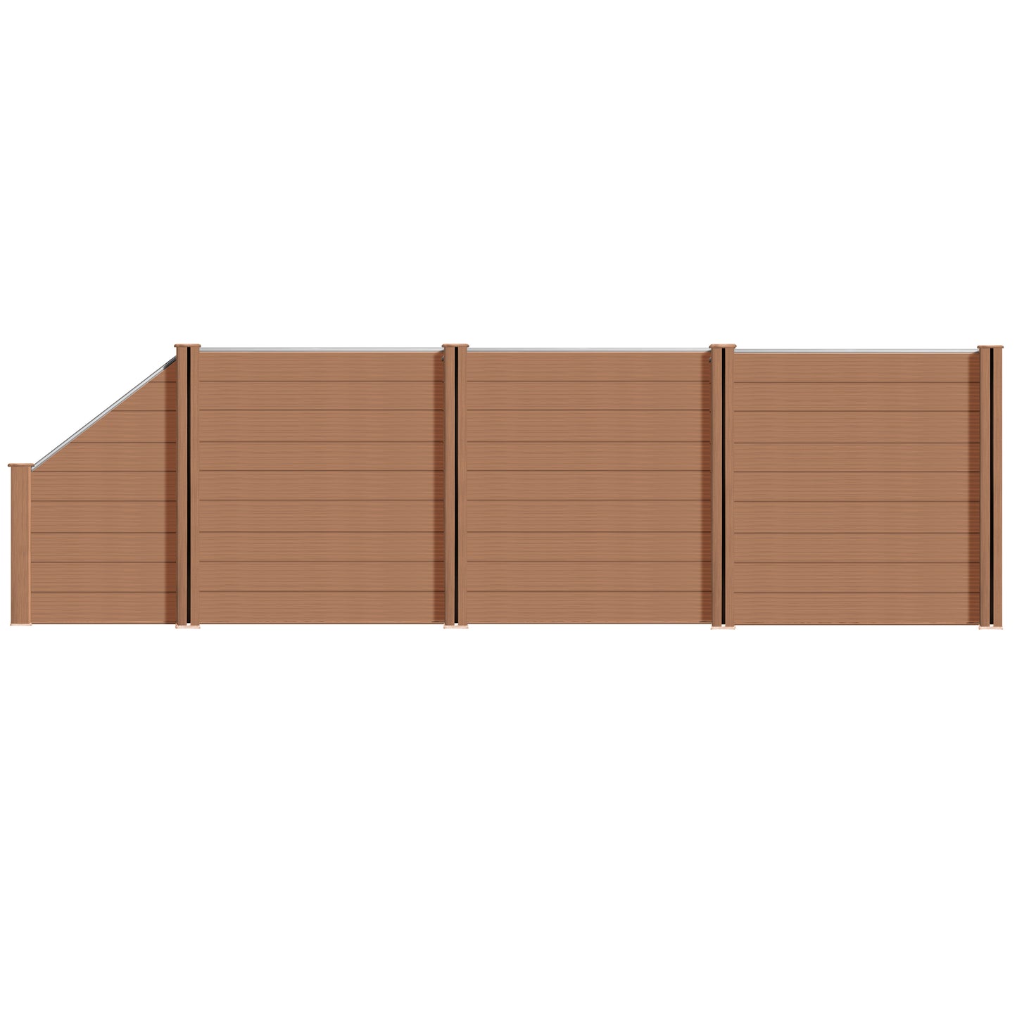 WPC Zaun Garten Sichtschutzzaun Komplettset by Euroharry GmbH, featuring a durable wooden plastic composite fence with panels and posts.
