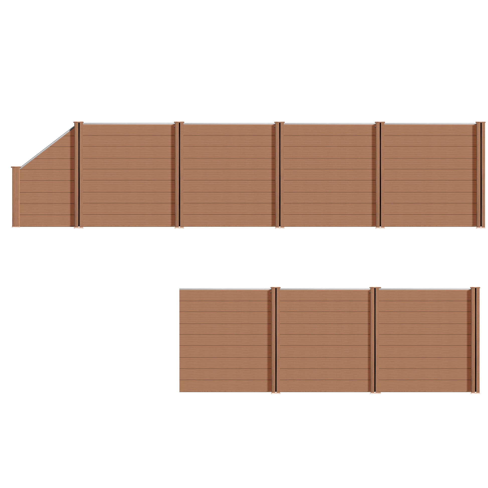 WPC Zaun Garten Sichtschutzzaun Komplettset from Euroharry GmbH, featuring durable wood-plastic composite panels for privacy.