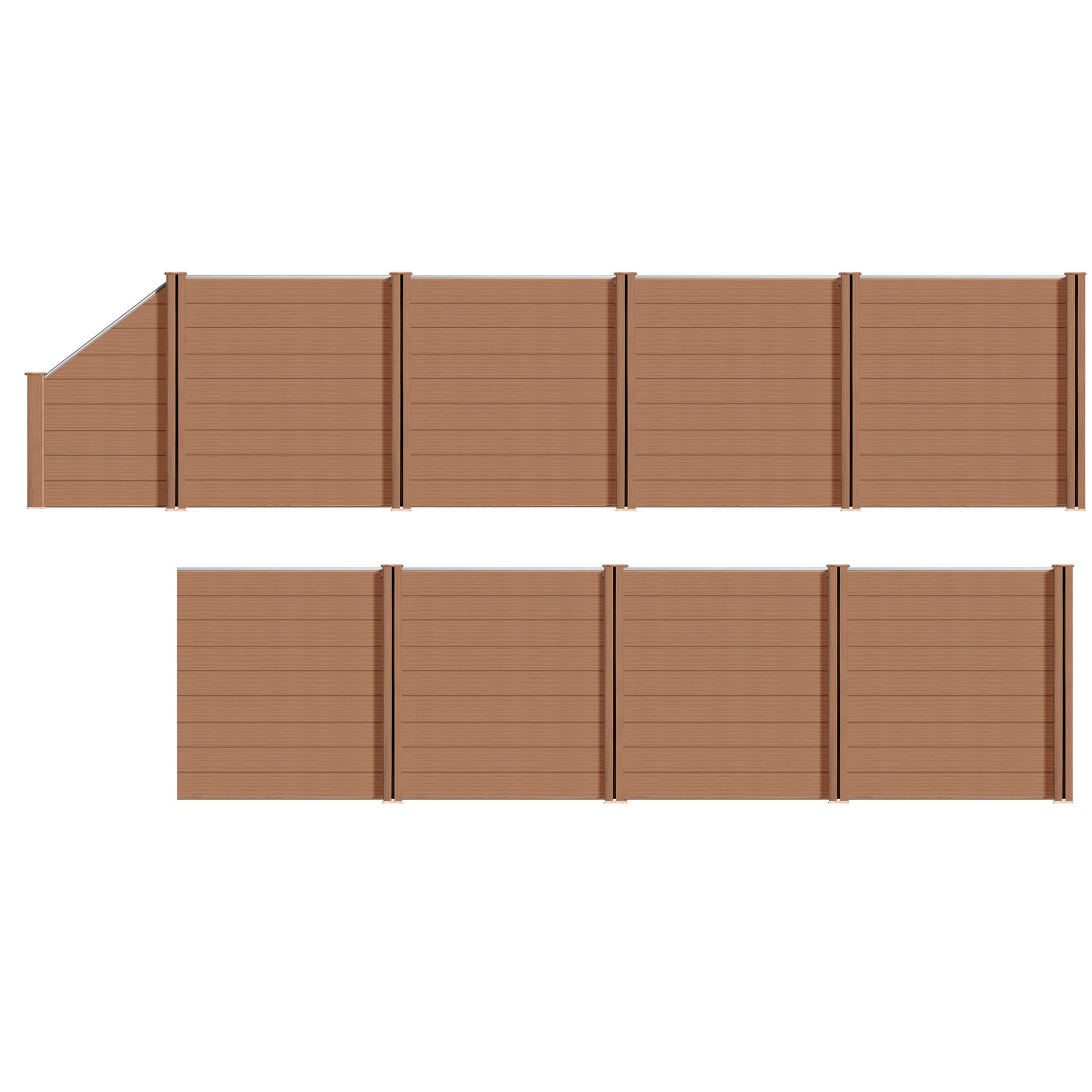 WPC Zaun Garten Sichtschutzzaun Komplettset by Euroharry GmbH, featuring durable wood-plastic composite panels for privacy.