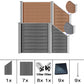 WPC Sichtschutzzaun mit Aluminium-Pfosten in Grau und Braun, komplettset von Euroharry GmbH, installed for privacy and style.