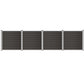 Gray WPC fence panel with aluminum start and top rail from Euroharry GmbH, featuring PE material and modern design.