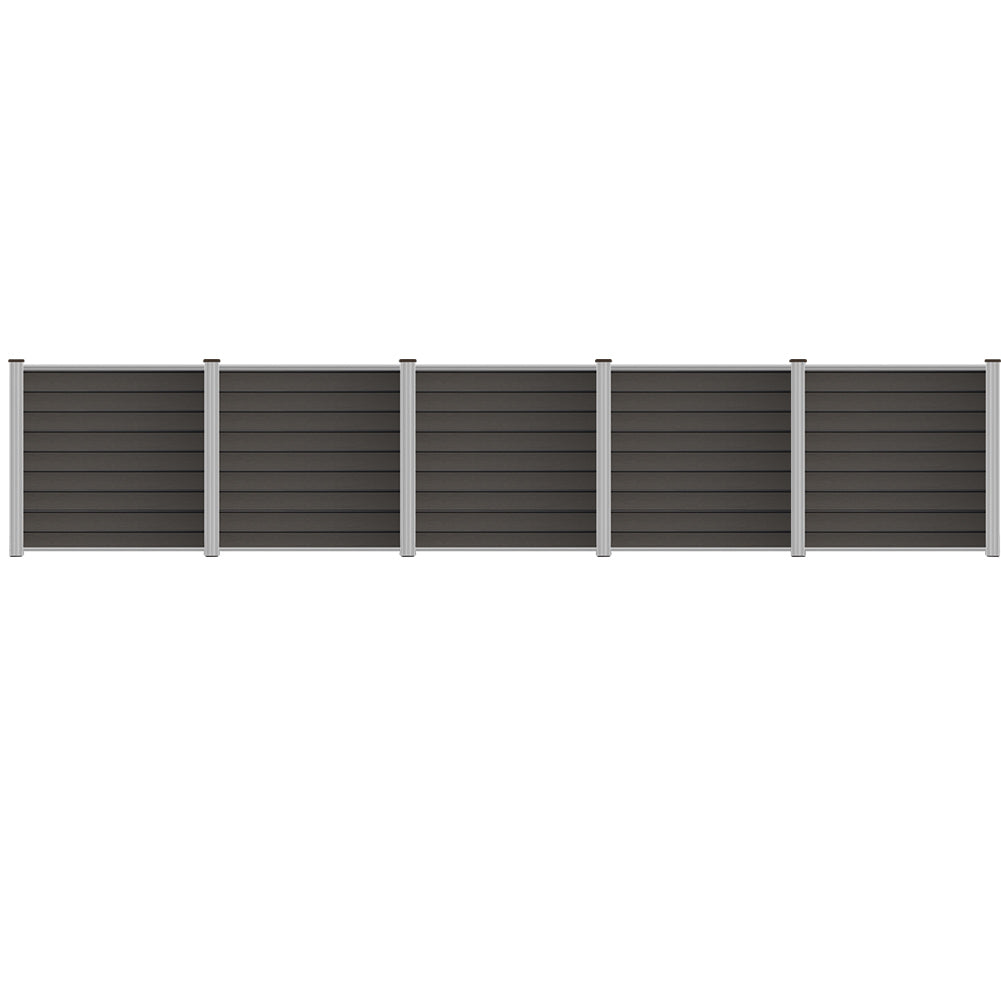 WPC Zaunpaneele mit PE-Material, Aluminium-Startleiste und Oberkante, Euroharry GmbH, für langlebigen Gartenzaun.