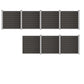Gray WPC fence panel with aluminum start strip and top bar, featuring durable PE material from Euroharry GmbH.