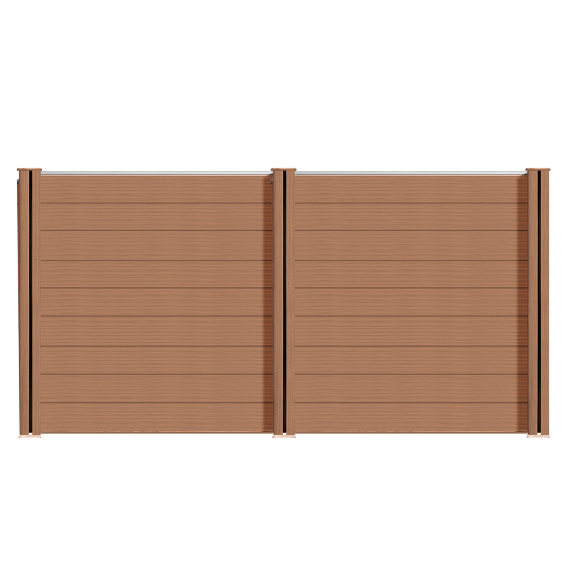WPC Zaun Garten Sichtschutzzaun Komplettset by Euroharry GmbH, showing assembled wooden plastic composite garden privacy fence panels.